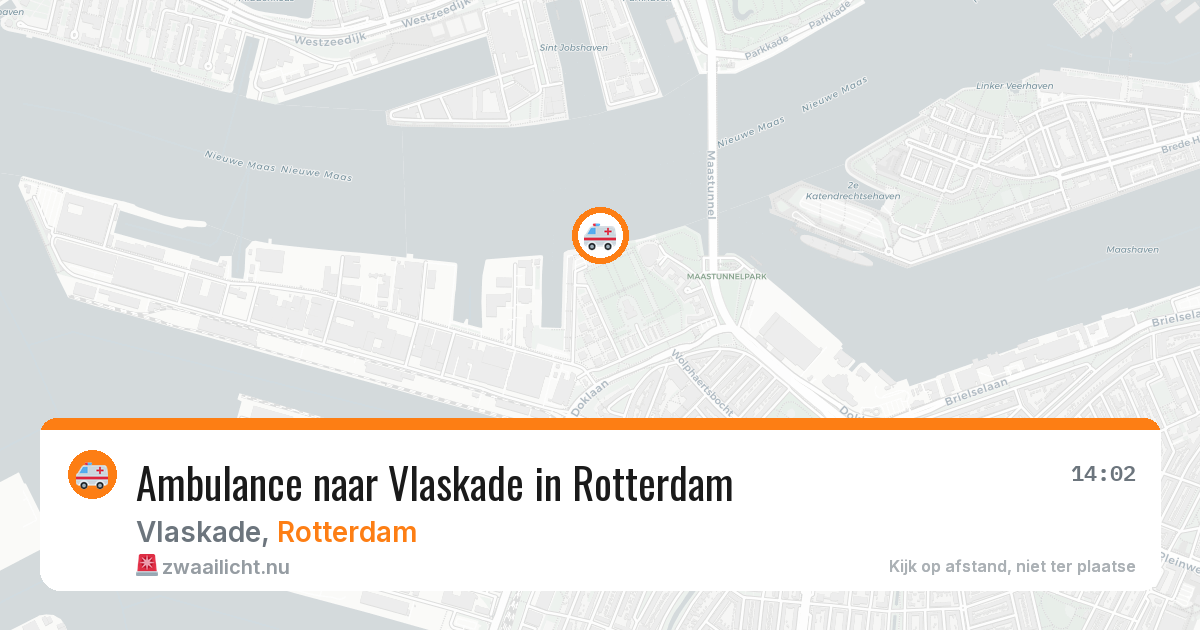 Ambulance naar Vlaskade in Rotterdam — 14 jul 2026