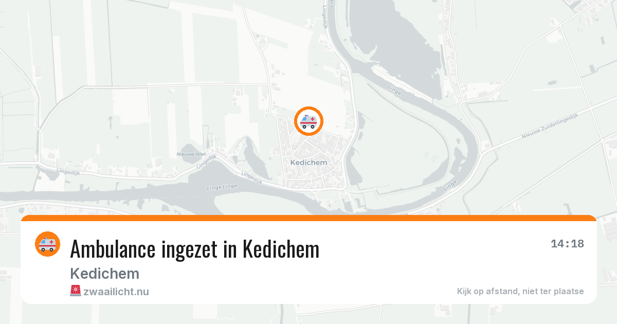 Ambulance ingezet in Kedichem — 25 mei 2026