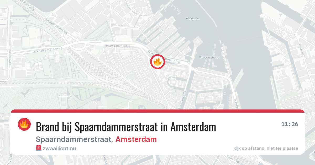 Brand bij Spaarndammerstraat in Amsterdam — 6 jun 2026