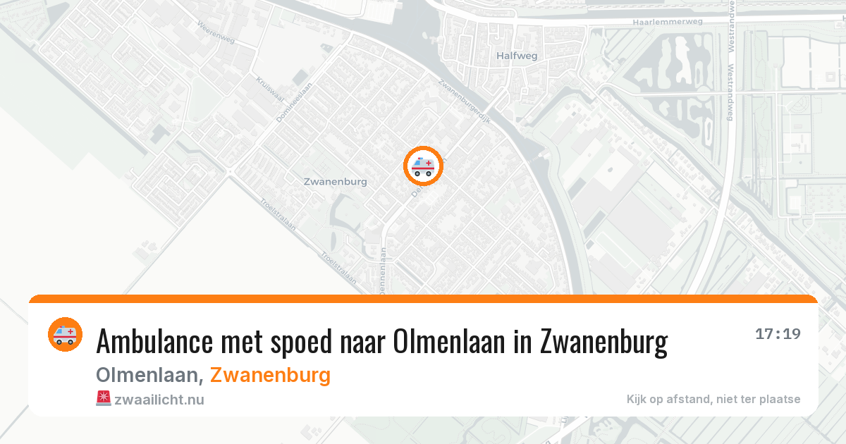 Ambulance met spoed naar Olmenlaan in Zwanenburg — 12 jul 2026