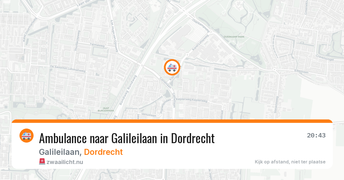 Ambulance naar Galileilaan in Dordrecht — 15 mei 2026