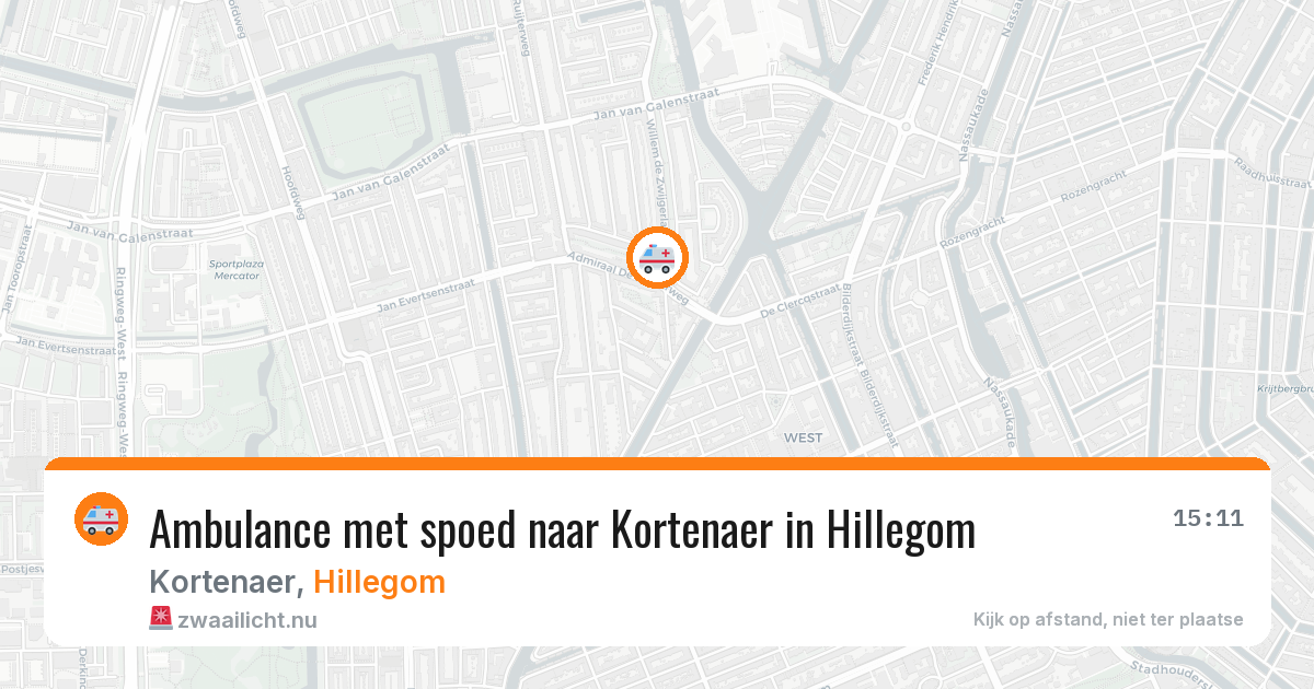 Ambulance met spoed naar Kortenaer in Hillegom — 17 jan 2026