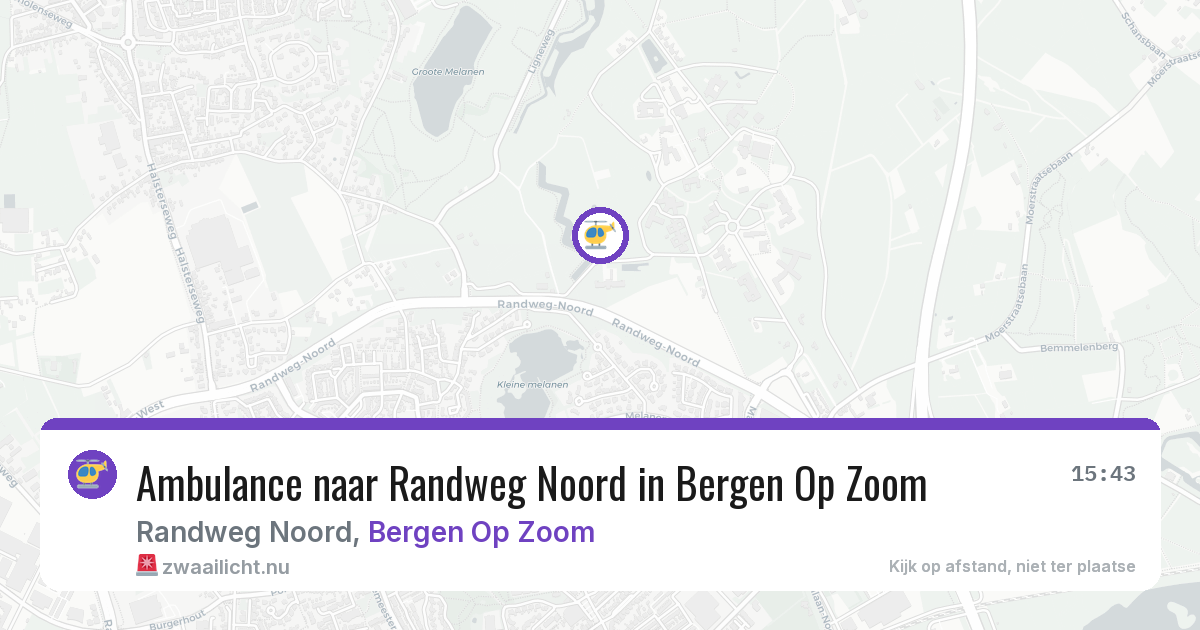 Ambulance naar Randweg Noord in Bergen Op Zoom — 18 jul 2026