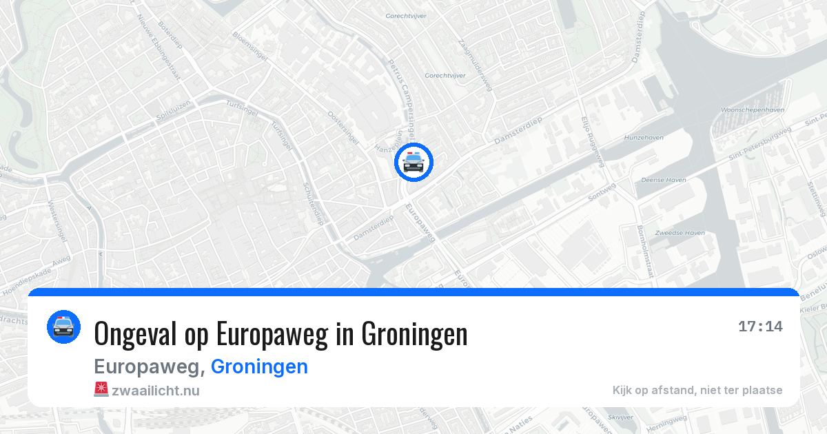 Ongeval op Europaweg in Groningen — 23 jul 2026