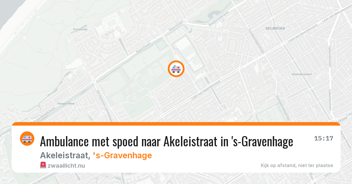 Ambulance met spoed naar Akeleistraat in 's-Gravenhage — 15 jul 2026