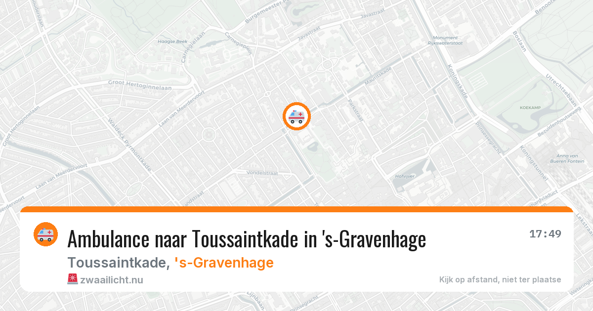Ambulance naar Toussaintkade in 's-Gravenhage — 8 jun 2026