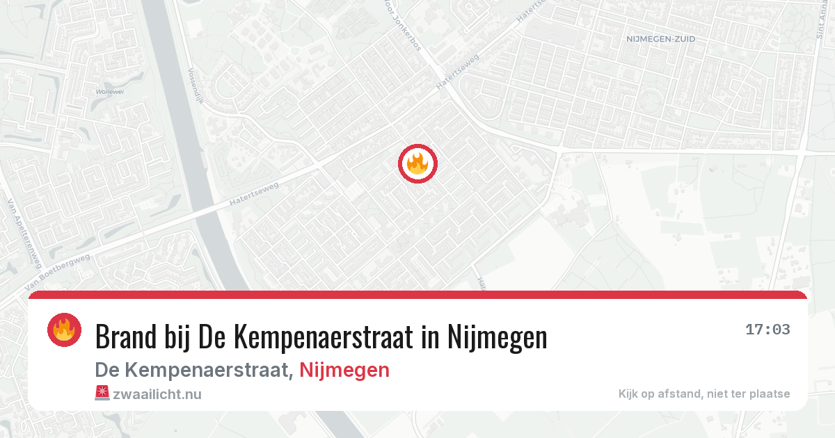 Brand bij De Kempenaerstraat in Nijmegen — 1 jun 2026