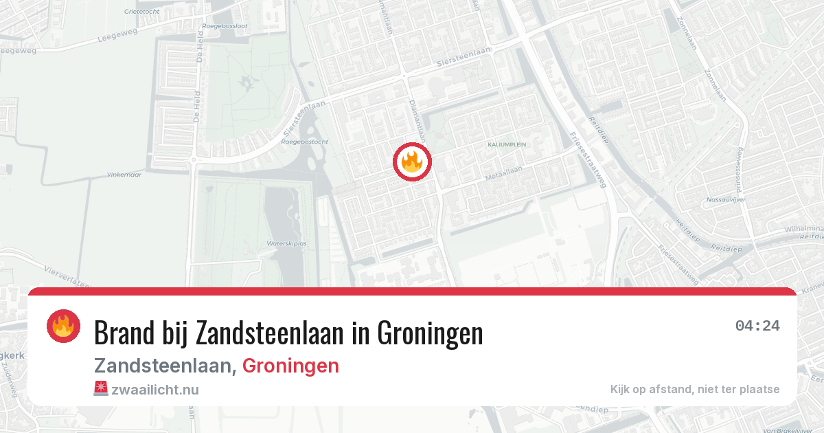 Brand bij Zandsteenlaan in Groningen — 30 mrt 2026