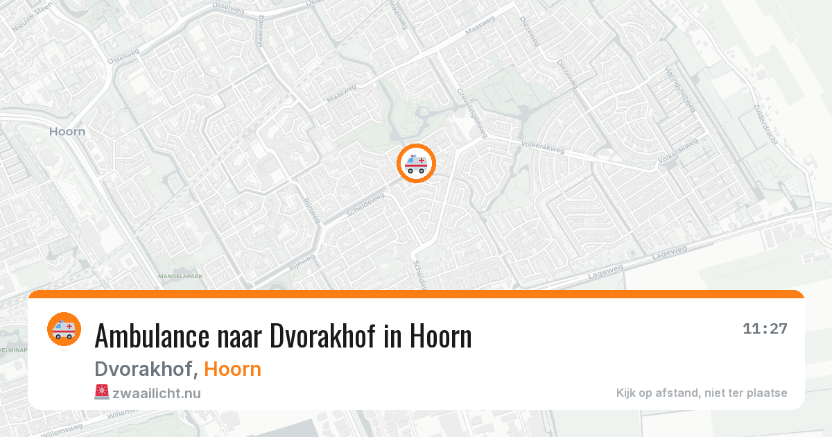 Ambulance naar Dvorakhof in Hoorn — 24 jul 2026