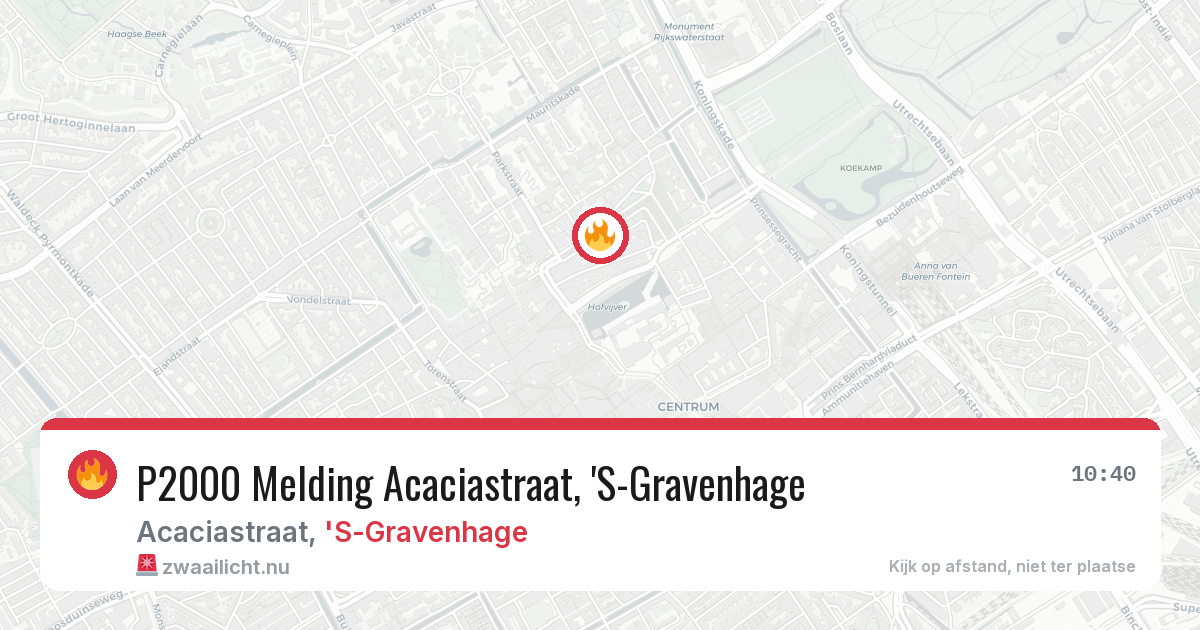 P2000 Melding Acaciastraat, 'S-Gravenhage — 4 feb 2026