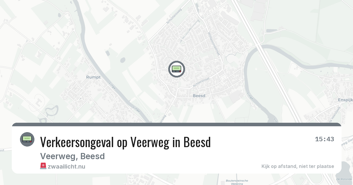 Verkeersongeval op Veerweg in Beesd — 17 feb 2026