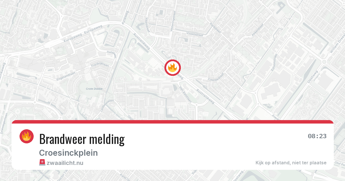 Brandweer melding — 18 apr 2026