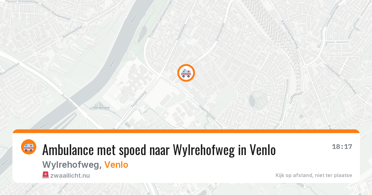 Ambulance met spoed naar Wylrehofweg in Venlo — 22 jul 2026