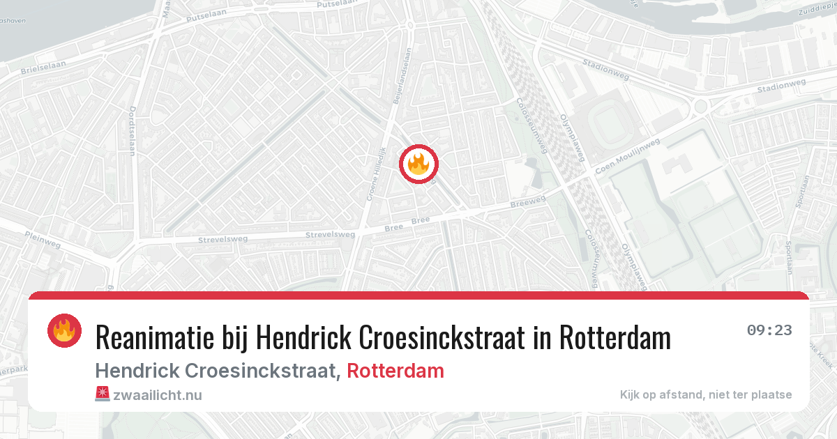 Reanimatie bij Hendrick Croesinckstraat in Rotterdam — 5 jun 2026