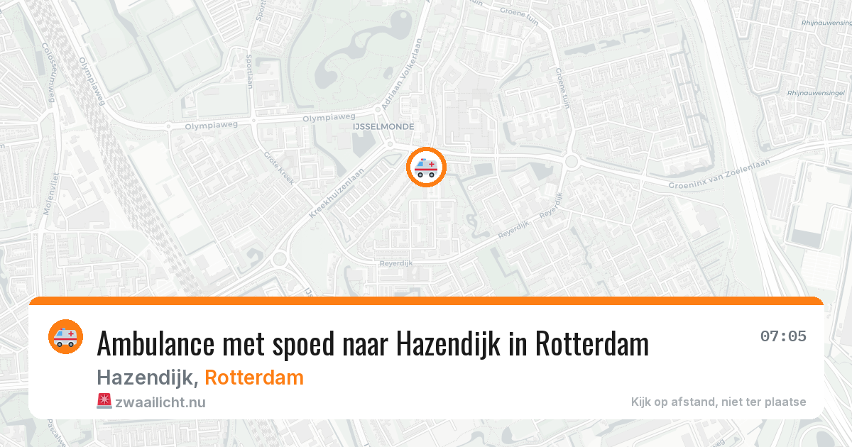 Ambulance met spoed naar Hazendijk in Rotterdam — 28 apr 2026