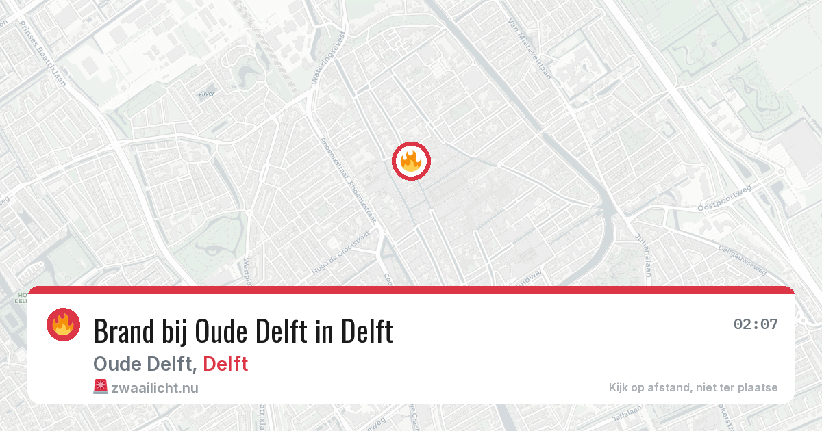 Brand bij Oude Delft in Delft — 5 mrt 2026
