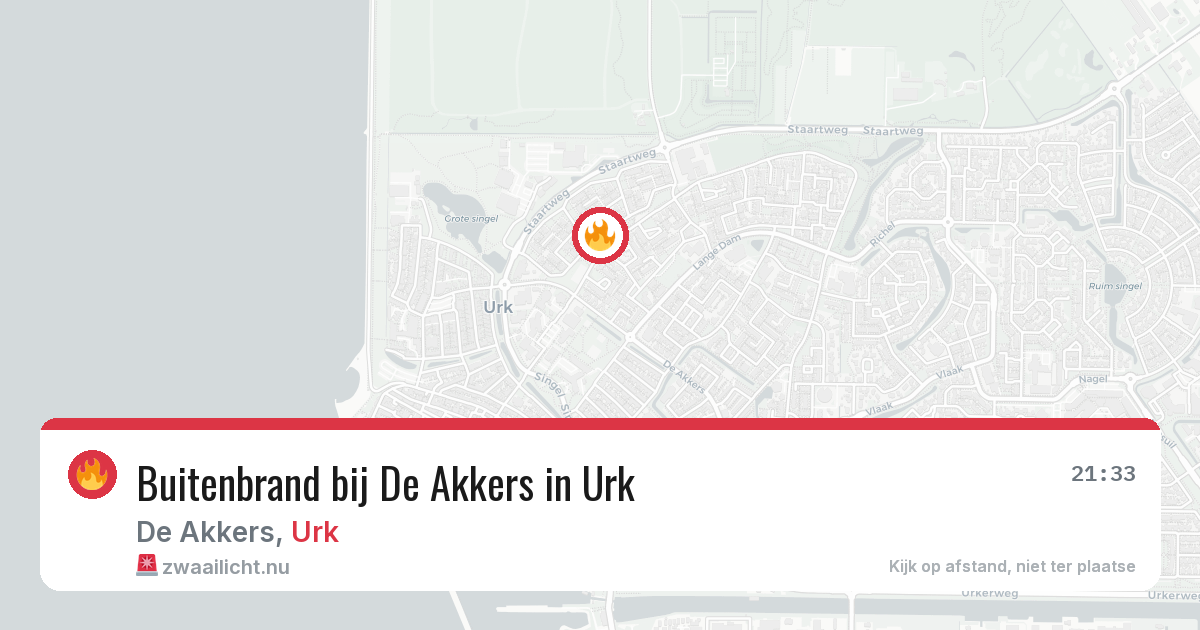Buitenbrand bij De Akkers in Urk — 8 apr 2026