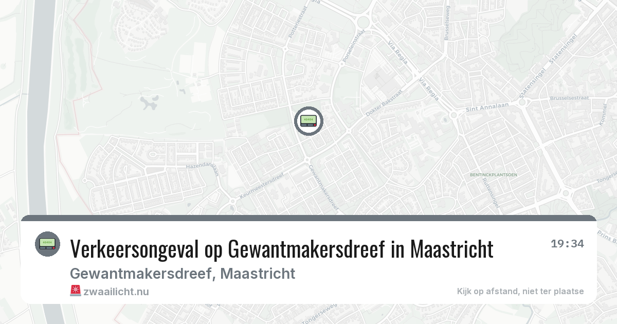 Verkeersongeval op Gewantmakersdreef in Maastricht — 10 jul 2026