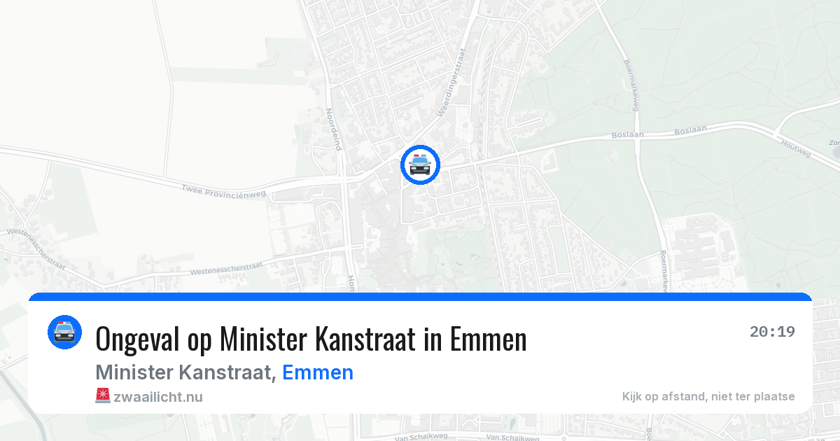 Ongeval op Minister Kanstraat in Emmen — 18 jul 2026