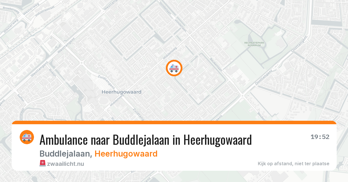 Ambulance naar Buddlejalaan in Heerhugowaard — 25 apr 2026