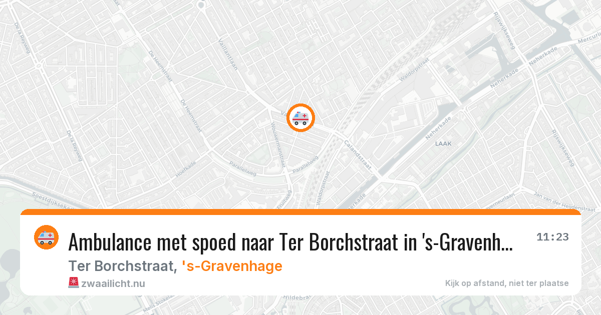 Ambulance met spoed naar Ter Borchstraat in 's-Gravenhage — 6 mei 2026