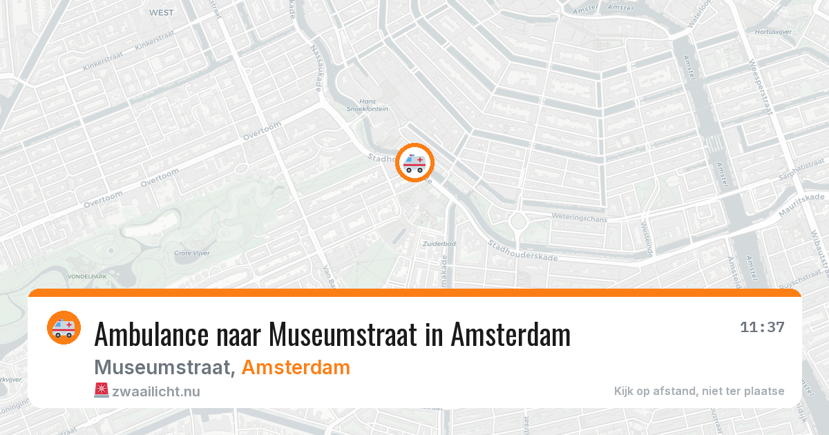 Ambulance naar Museumstraat in Amsterdam — 18 jul 2026