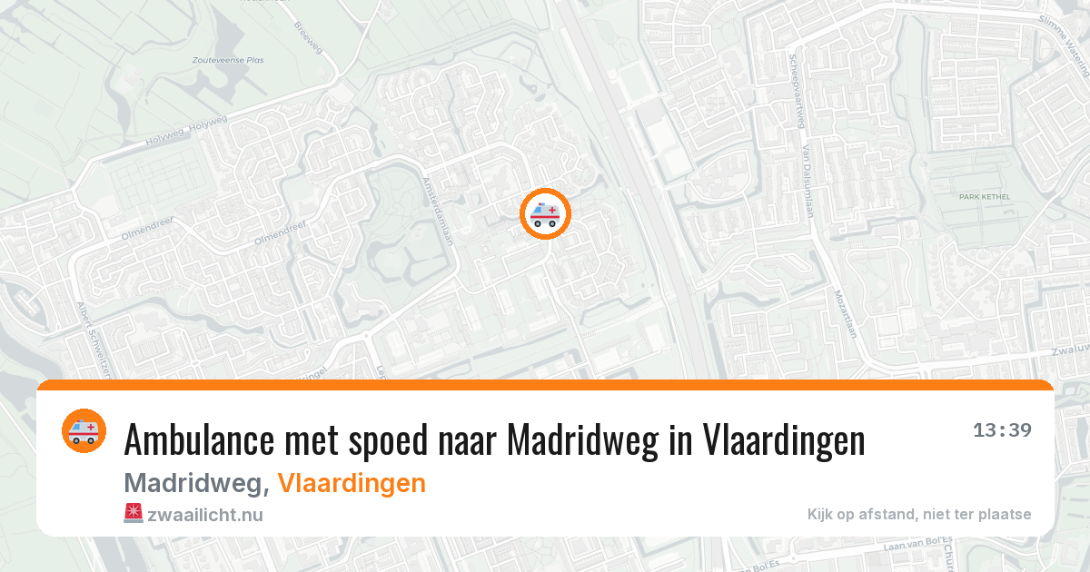 Ambulance met spoed naar Madridweg in Vlaardingen — 7 mei 2026