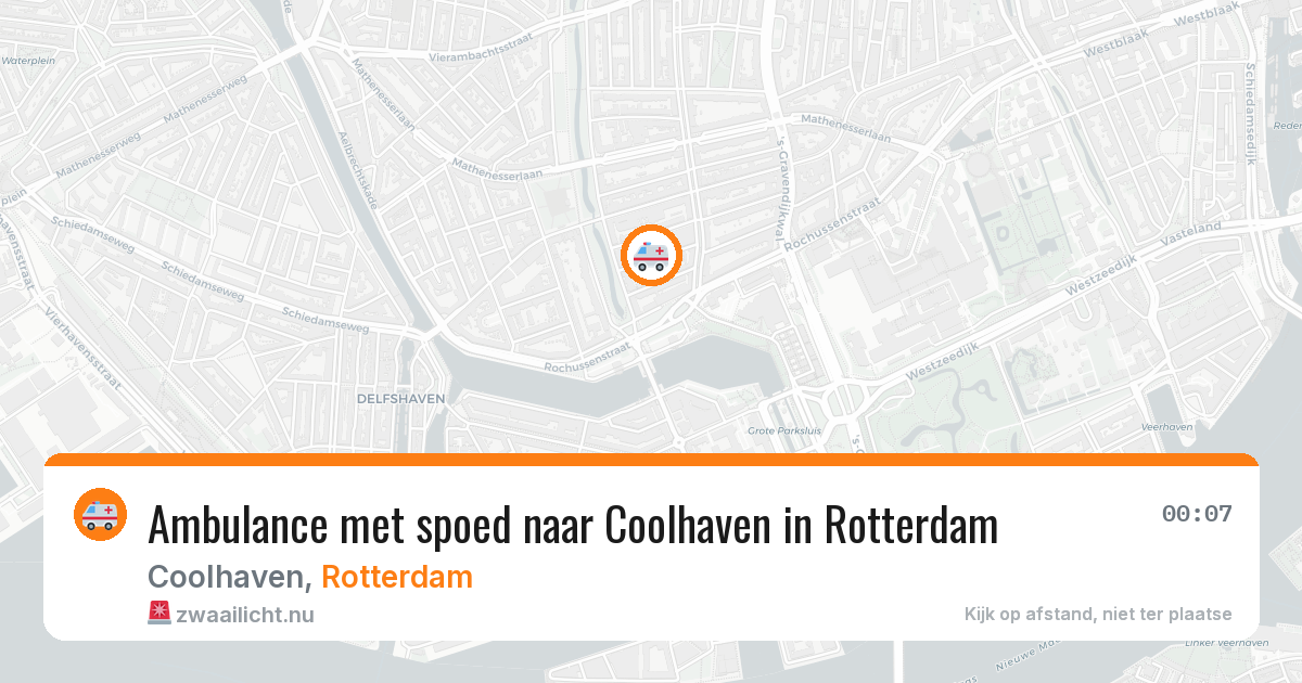 Ambulance met spoed naar Coolhaven in Rotterdam — 30 mei 2026