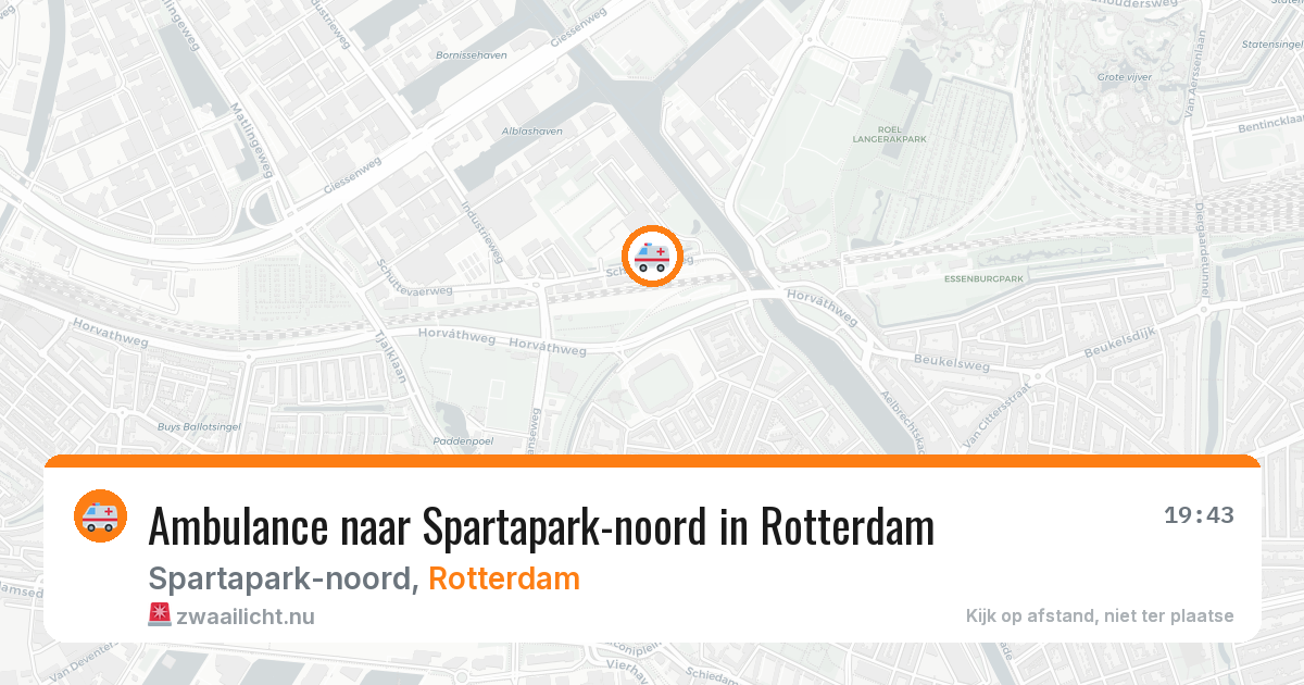 Ambulance naar Spartapark-noord in Rotterdam — 25 mei 2026