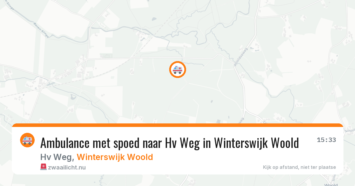 Ambulance met spoed naar Hv Weg in Winterswijk Woold — 23 jun 2026