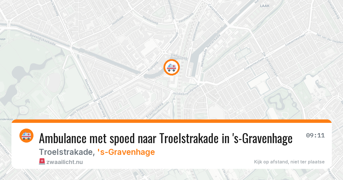 Ambulance met spoed naar Troelstrakade in 's-Gravenhage — 15 jul 2026