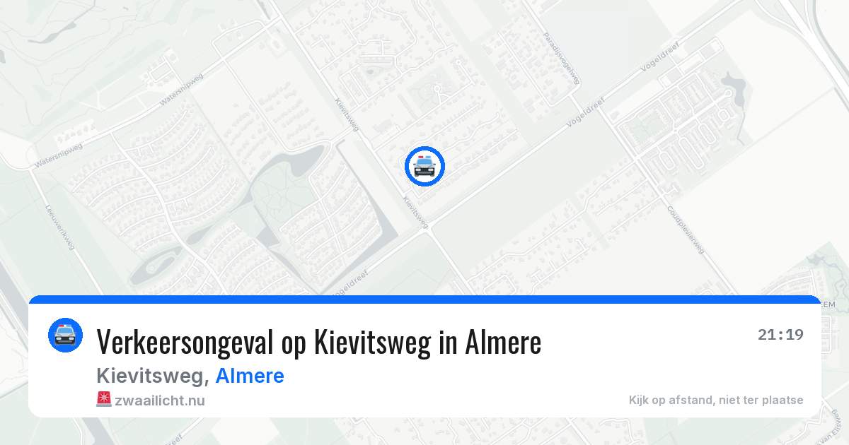 Verkeersongeval op Kievitsweg in Almere — 26 jul 2026