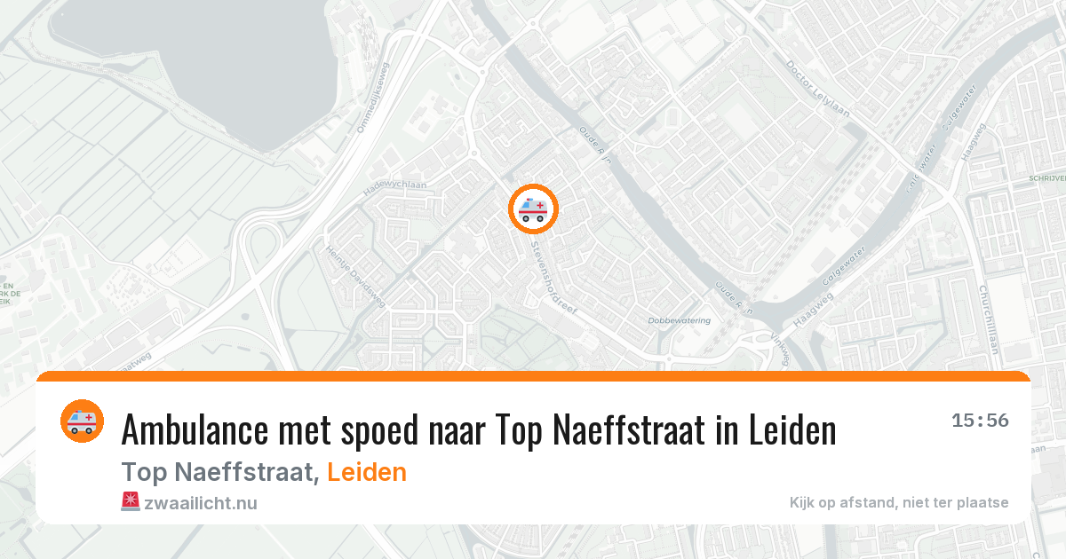 Ambulance met spoed naar Top Naeffstraat in Leiden — 23 jul 2026