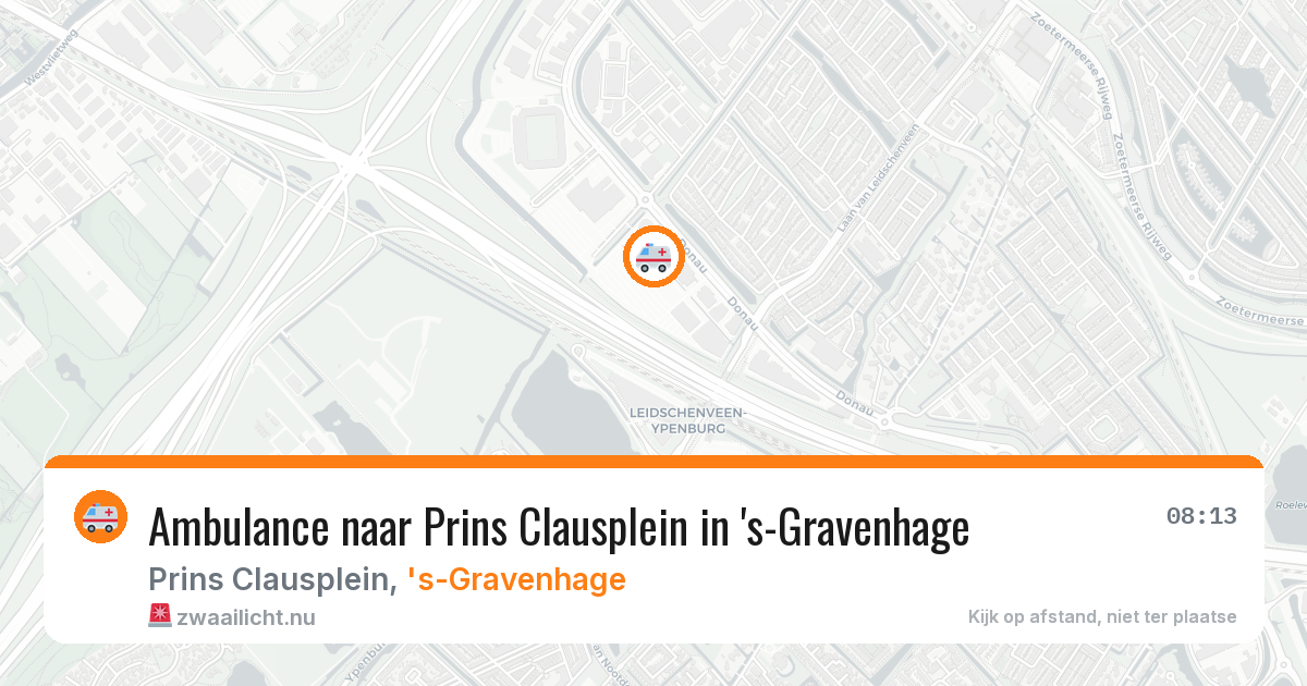 Ambulance naar Prins Clausplein in 's-Gravenhage — 22 jul 2026