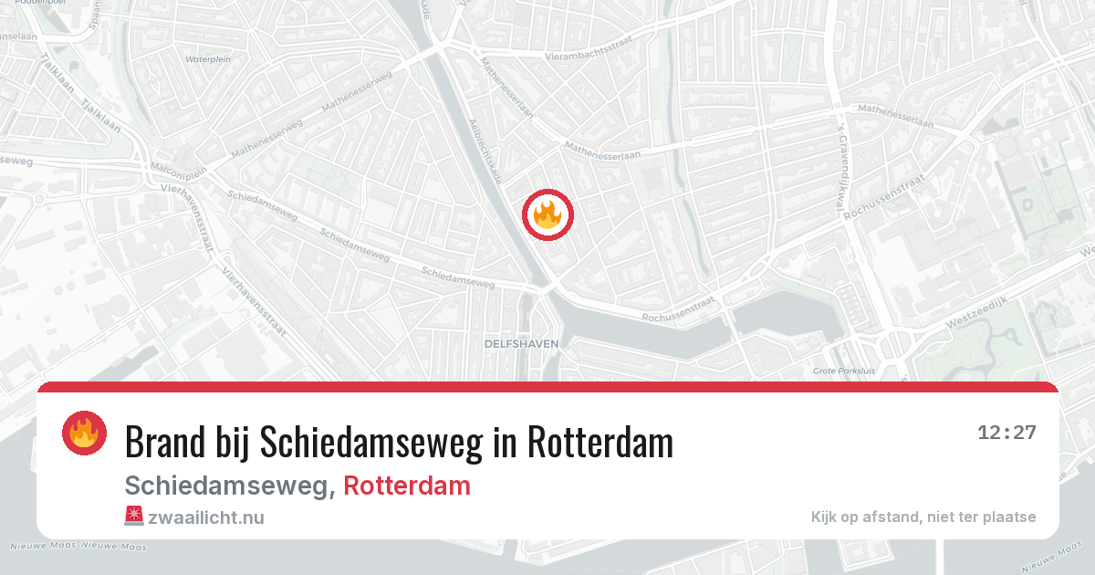 Brand bij Schiedamseweg in Rotterdam — 27 mei 2026