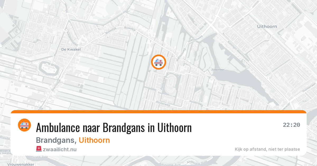 Ambulance naar Brandgans in Uithoorn — 31 mrt 2026
