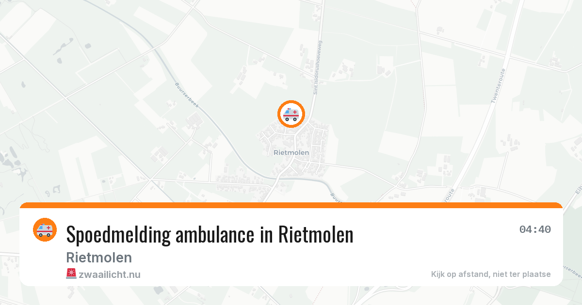 Spoedmelding ambulance in Rietmolen — 14 jun 2026