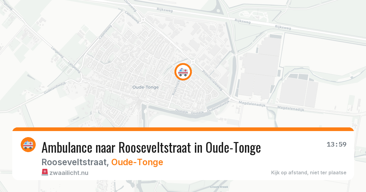 Ambulance naar Rooseveltstraat in Oude-Tonge — 17 jul 2026