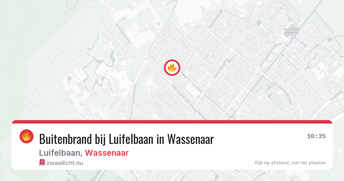 Buitenbrand bij Luifelbaan in Wassenaar — 25 mrt 2026