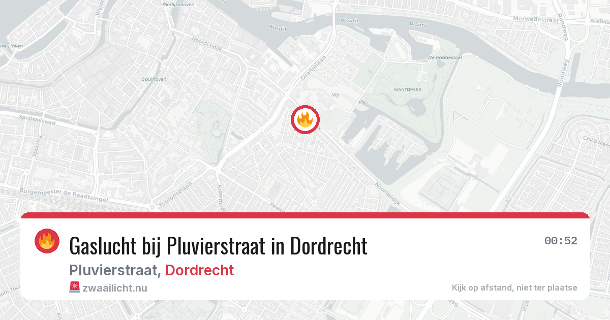 Gaslucht bij Pluvierstraat in Dordrecht — 13 mei 2026