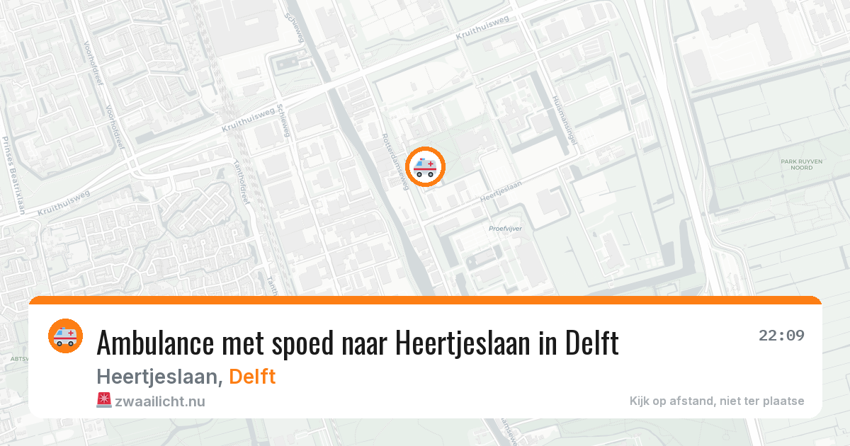 Ambulance met spoed naar Heertjeslaan in Delft — 24 jul 2026