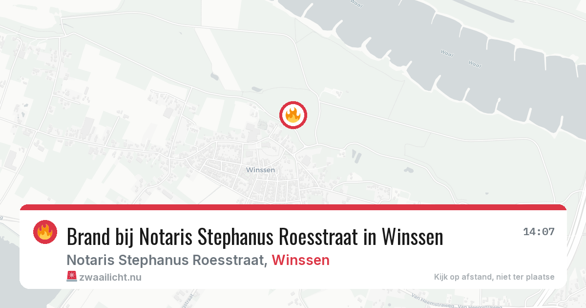 Brand bij Notaris Stephanus Roesstraat in Winssen — 31 mrt 2026