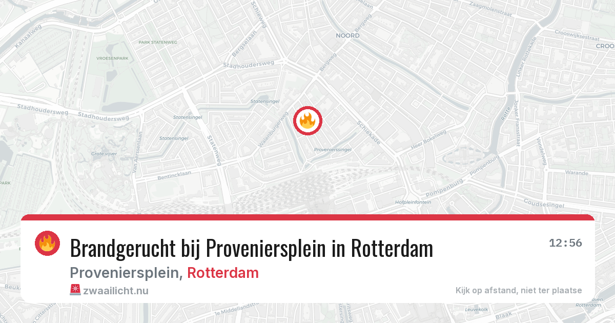 Brandgerucht bij Proveniersplein in Rotterdam — 22 jul 2026
