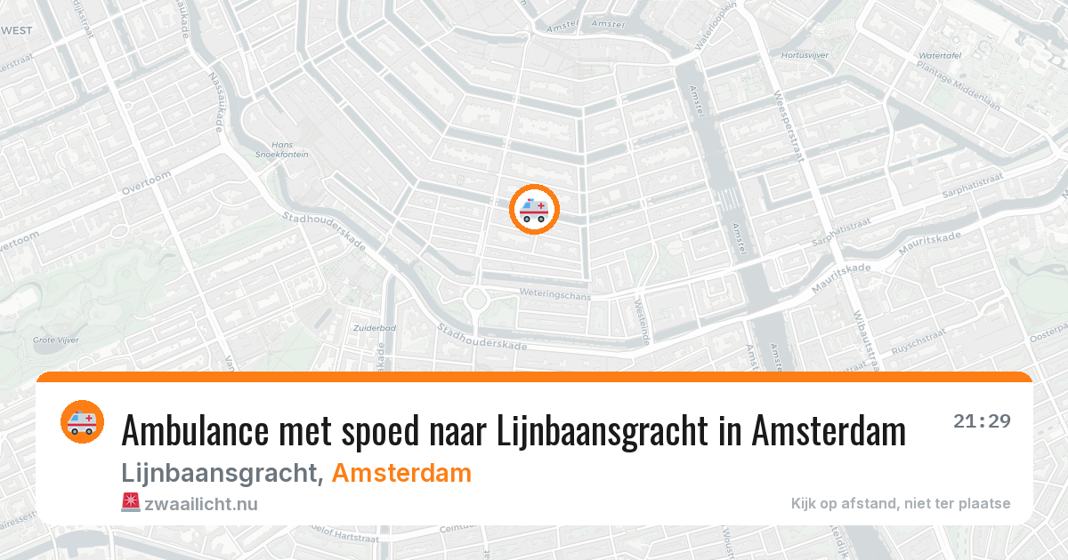 Ambulance met spoed naar Lijnbaansgracht in Amsterdam — 28 mrt 2026