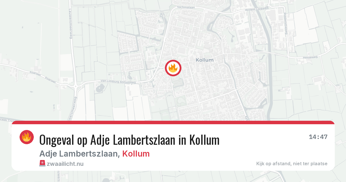 Ongeval op Adje Lambertszlaan in Kollum — 20 mrt 2026