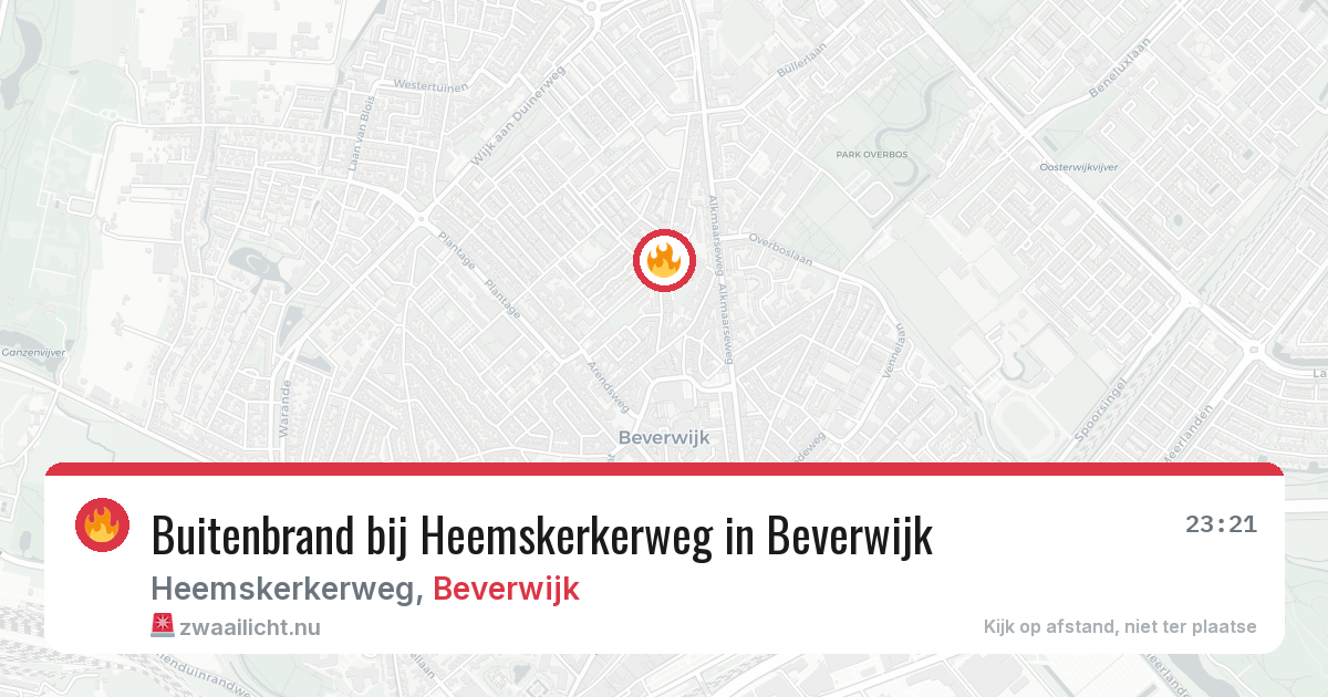 Buitenbrand bij Heemskerkerweg in Beverwijk — 29 mei 2026