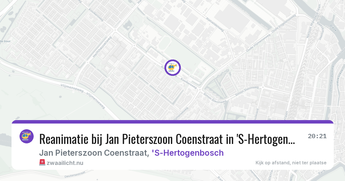 Reanimatie bij Jan Pieterszoon Coenstraat in 'S-Hertogenbosch — 25 jul 2026