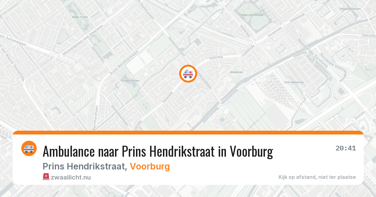 Ambulance naar Prins Hendrikstraat in Voorburg — 21 jul 2026