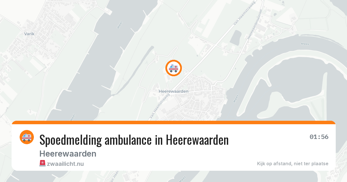 Spoedmelding ambulance in Heerewaarden — 24 jun 2026