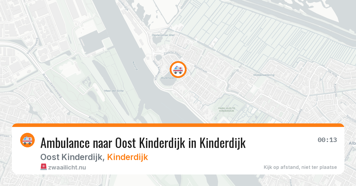 Ambulance naar Oost Kinderdijk in Kinderdijk — 5 jun 2026